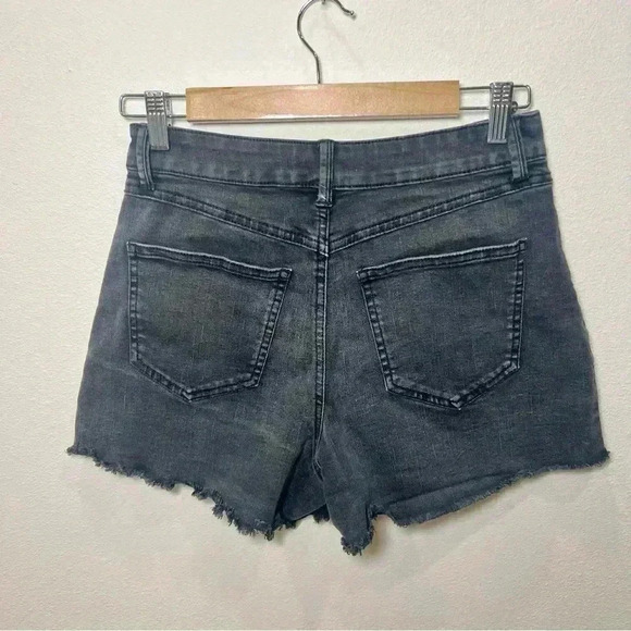 Sincerely Jules Womens Black Denim Cut Off High Waisted Shorts Size 5/27 - Picture 3 of 7